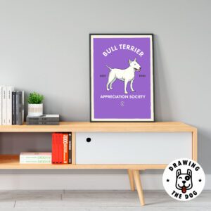 Bull Terrier Appreciation Society Kids Living Room Wall Decor