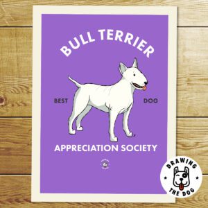 Bull Terrier Appreciation Society Kids Art Print