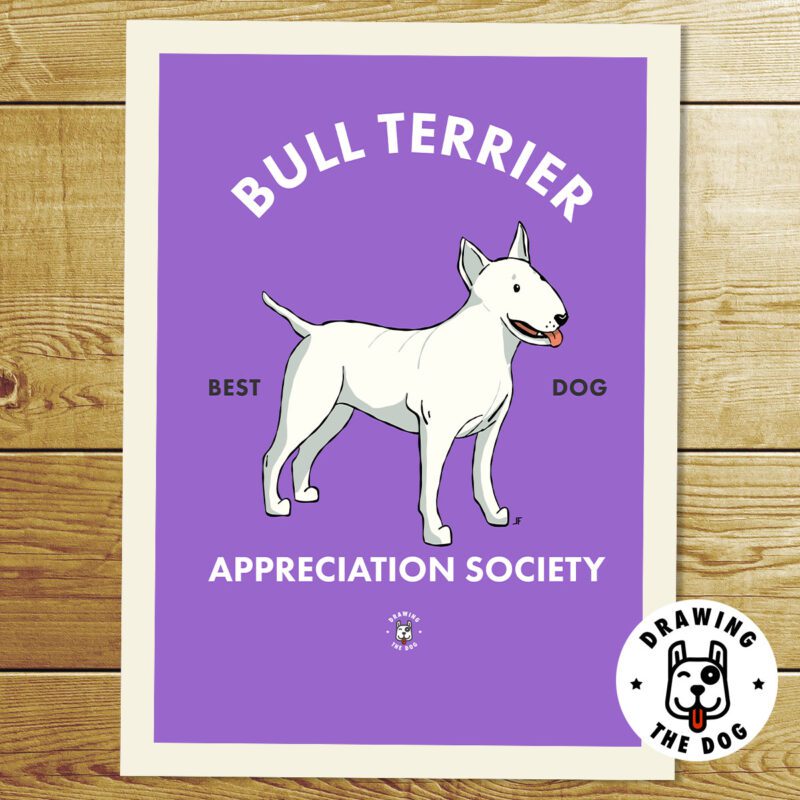 Bull Terrier Appreciation Society Kids Art Print