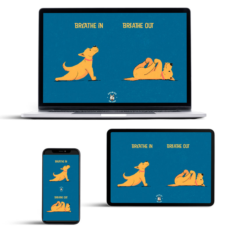 Drawing The Dog Wallpaper Desktop Tablet Phone web
