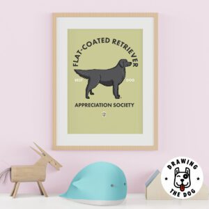 Flat Coated Retriever Black AS Kids Wall Decor