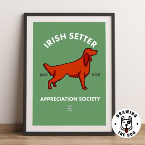 Irish Red Setter Framed