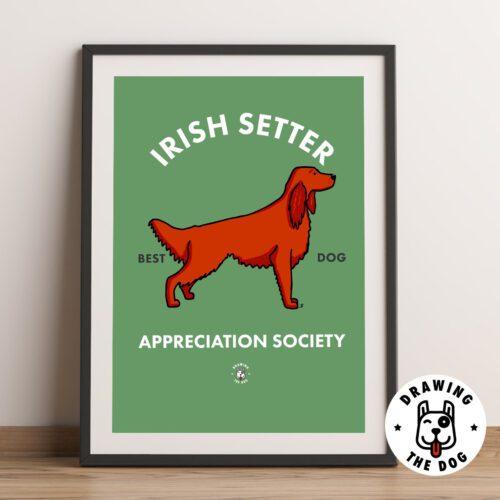 Irish Red Setter Framed