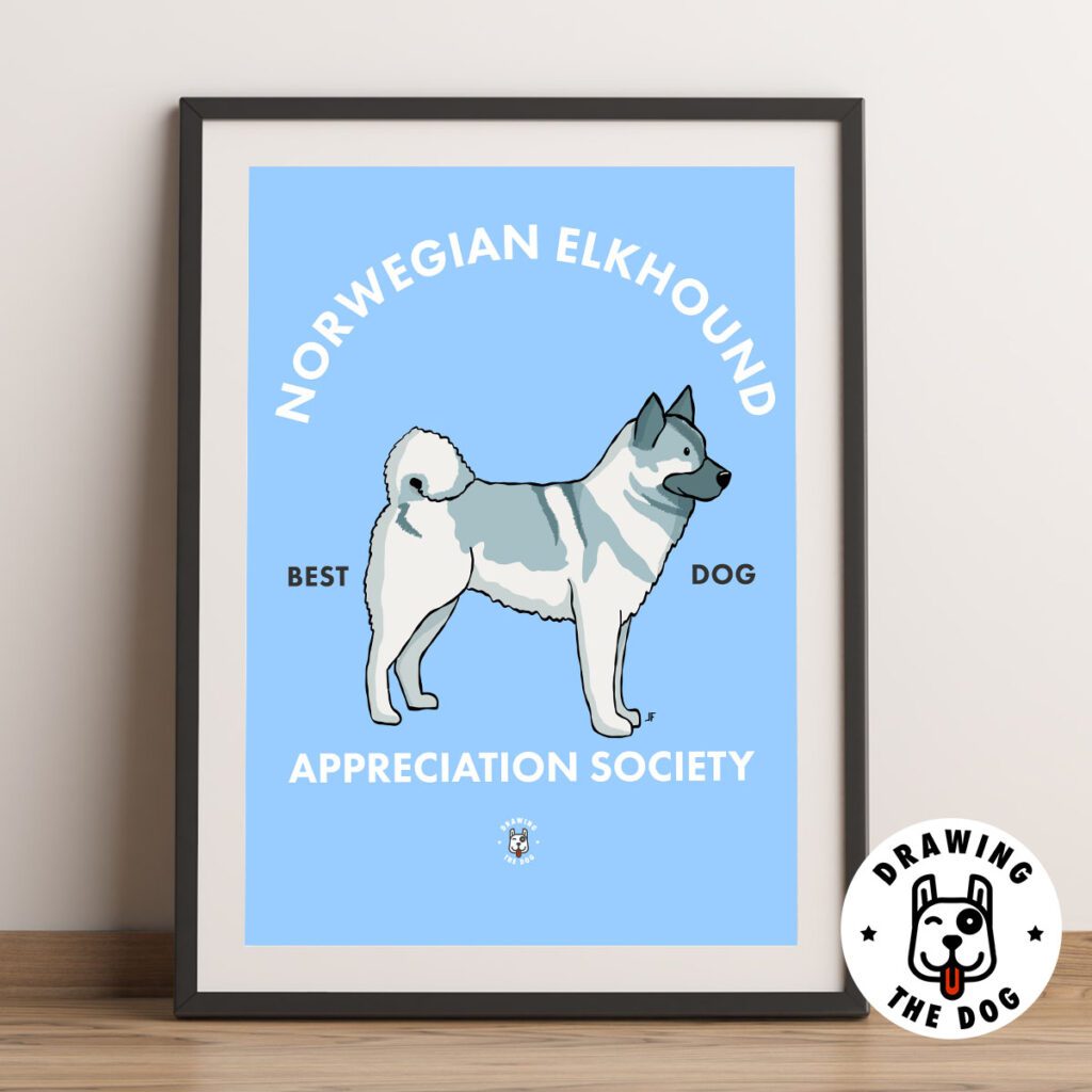 Norwegian Elkhound Appreciation Society Wall Art Print