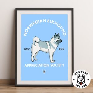 Norwegian Elkhound AS Framed