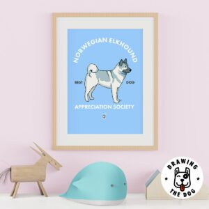 Norwegian Elkhound AS Kids Wall Decor