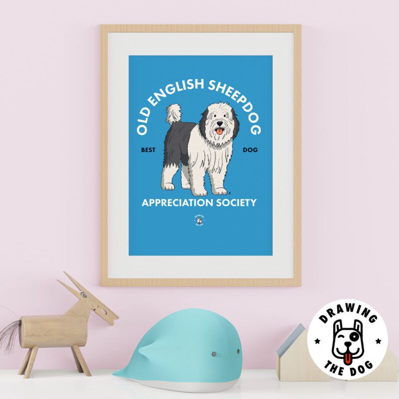 Old English Sheepdog AS Kids Wall Decor