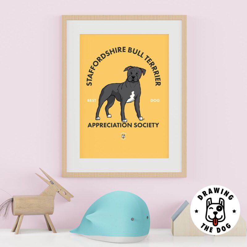 Staffy Bull Terrier Kids Wall Decor