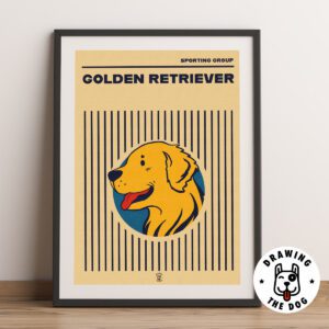 Golden Retriever Bauhaus 1 Framed
