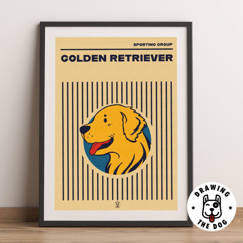 Golden Retriever Bauhaus 1 Framed