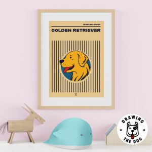 Golden Retriever Bauhaus 1 Kids Wall Decor