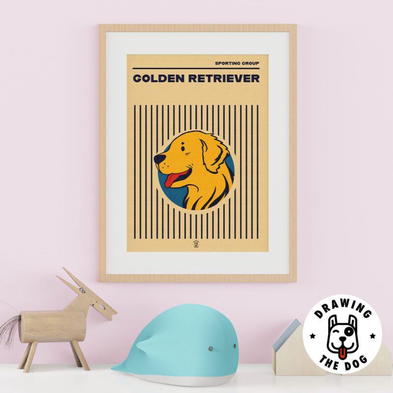 Golden Retriever Bauhaus 1 Kids Wall Decor