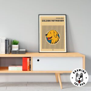 Golden Retriever Bauhaus 1 Living Room Decor