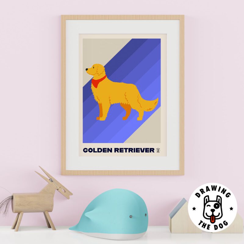 Golden Retriever Bauhaus Kids Wall Decor