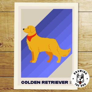 Golden Retriever Bauhaus Print