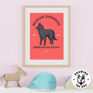 Belgian Sheepdog (Groenendael) Kids Decor Wall Art Print