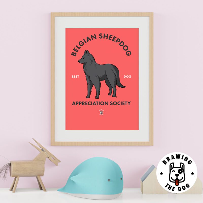 Belgian Sheepdog (Groenendael) Kids Decor Wall Art Print