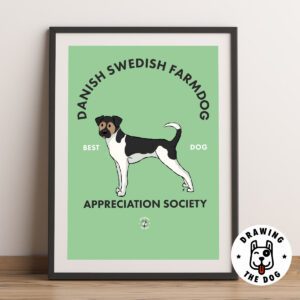 Danish Swedish Farmdog Framed