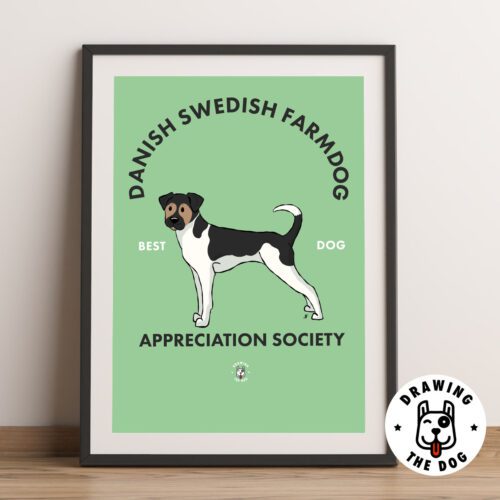 Danish Swedish Farmdog Framed