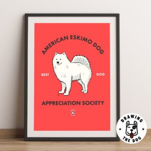 American Eskimo Dog Framed