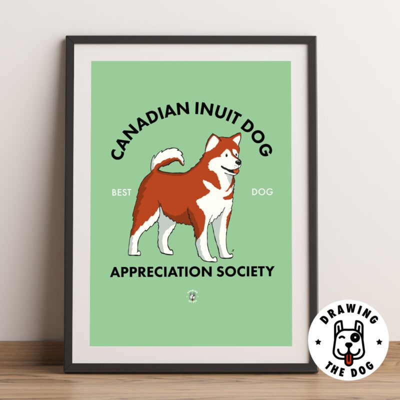 Canadian Inuit Dog Wall Art Framed
