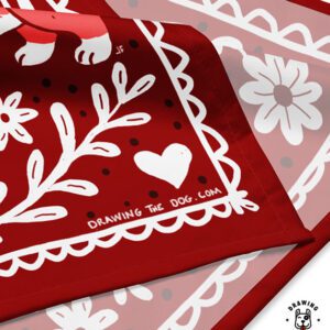 Closeup Corgi Bandana Drawing The Dog