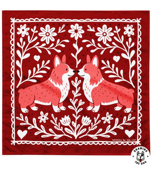Corgi Bandana Drawing The Dog