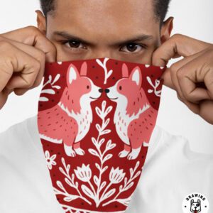 Man Wearing Corgi Bandana