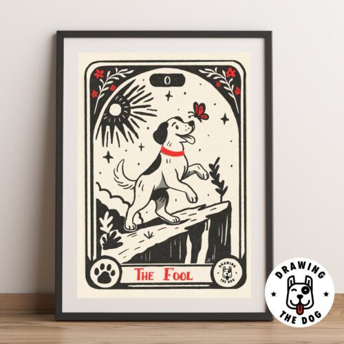 0 The Fool Dog Art Framed