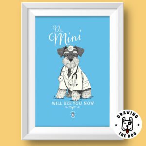 Dr Mini Schnauzer Art Featured