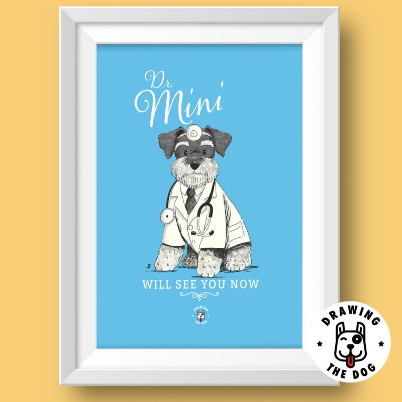 Dr Mini Schnauzer Art Featured