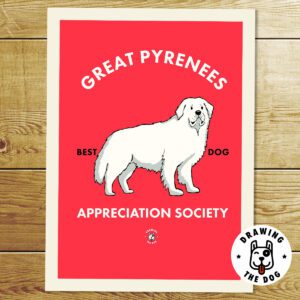 Great Pyrenees Art Print Gift For Dog Lovers