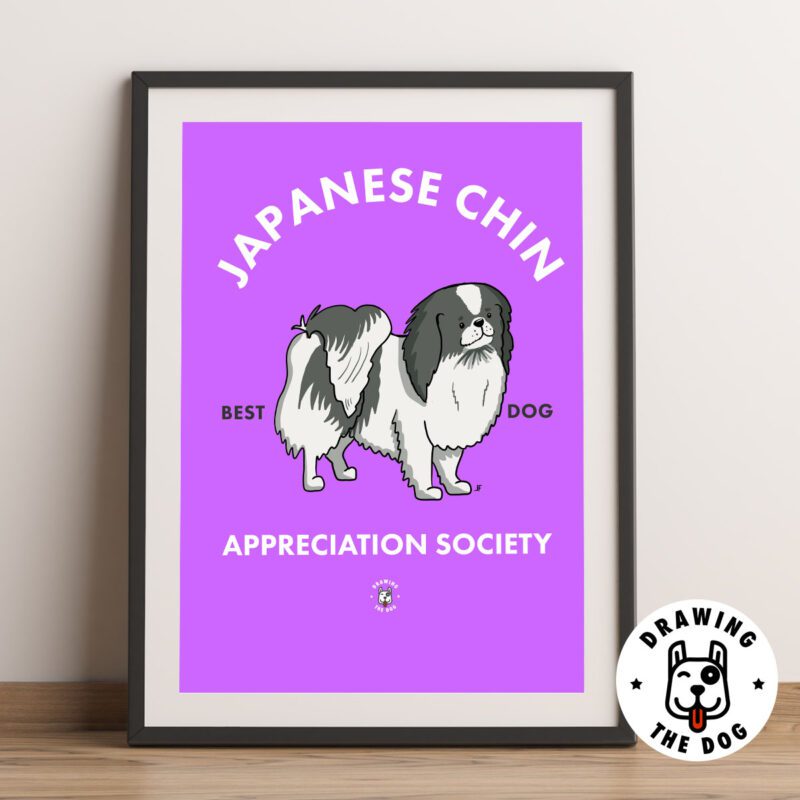Japanese Chin Art Framed