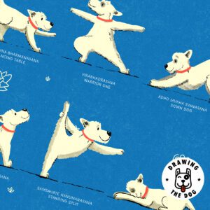Yoga Dogs Wall Art Closeup - Gift For Dog Lovers