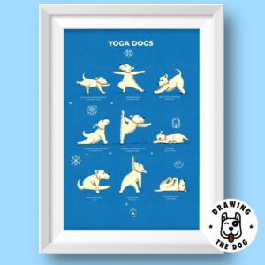 Yoga Dogs Wall Art - Gift For Dog Lovers