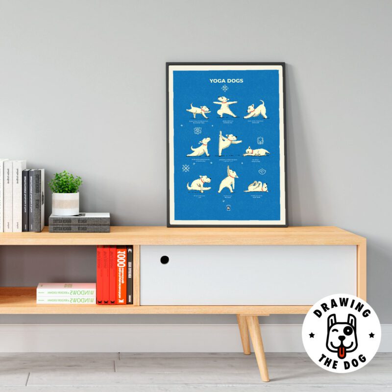 Yoga Dogs Art Wall Decor