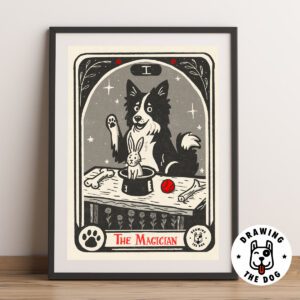 Dog Tarot Magician Art Framed