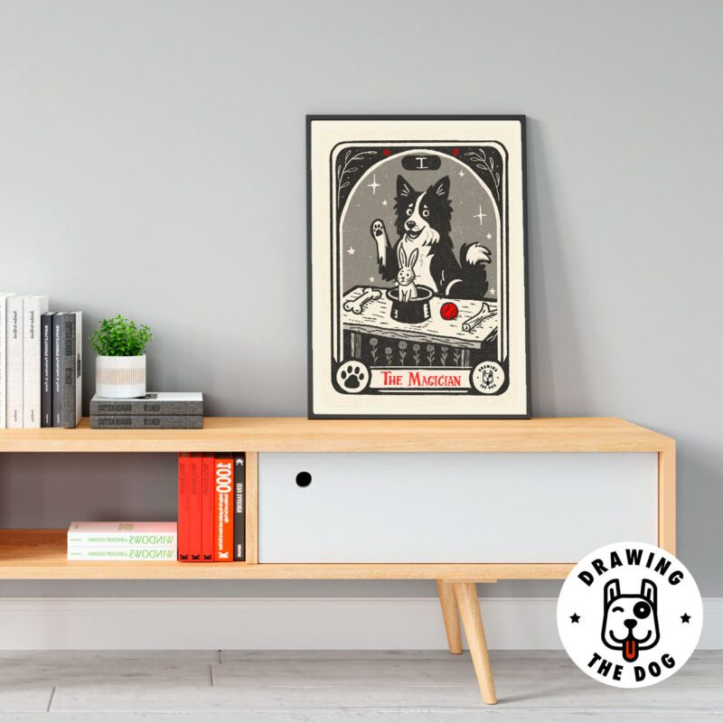 Dog Tarot Magician Wall Decor