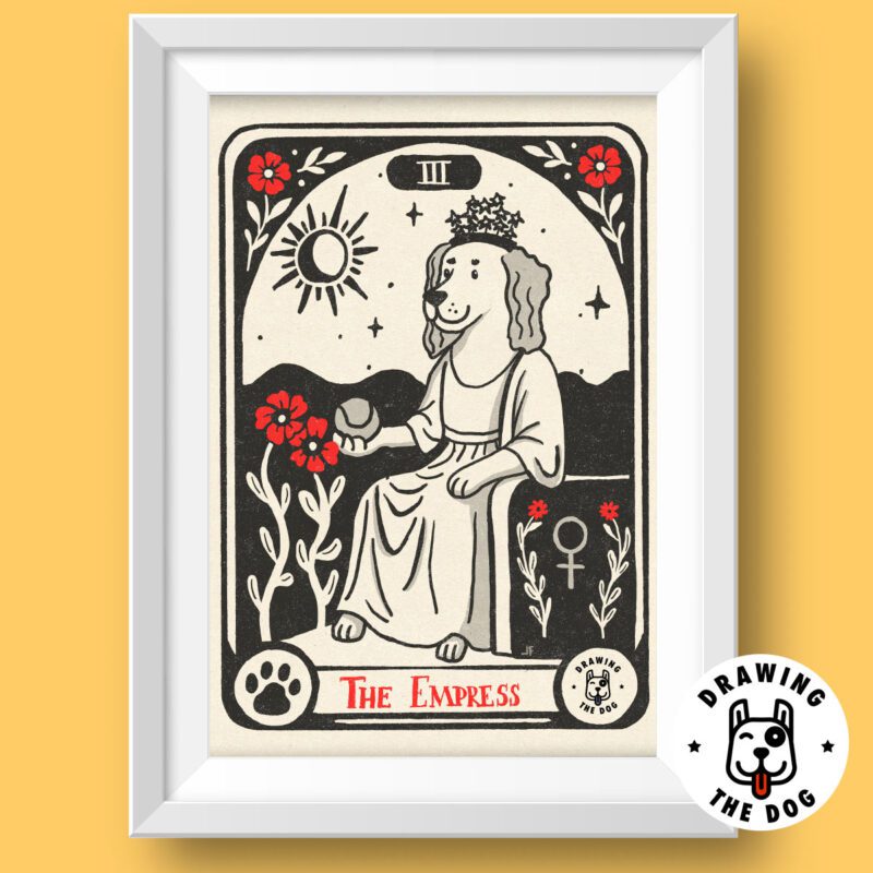 Dog Tarot Empress Art Featured