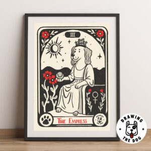 Dog Tarot Empress Art Framed