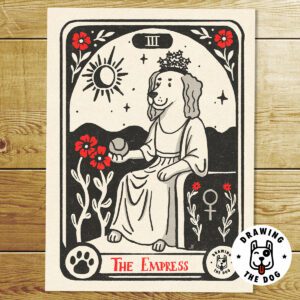 Dog Tarot Empress Art Print