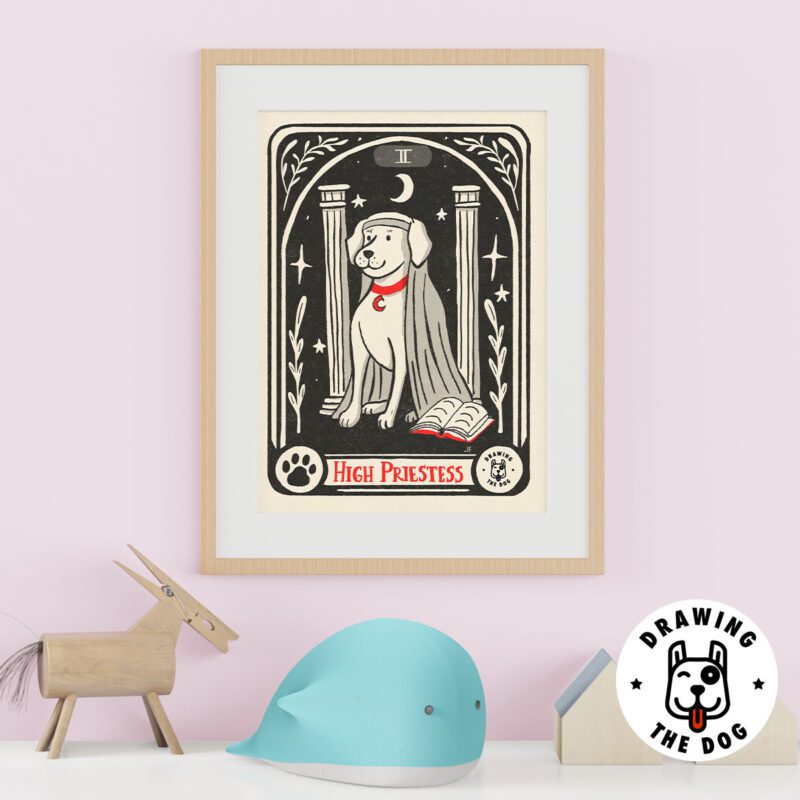 High Priestess Dog Tarot Kids Decor