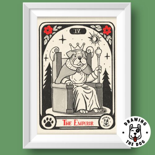 Tarot Dog Emperor Art Featured