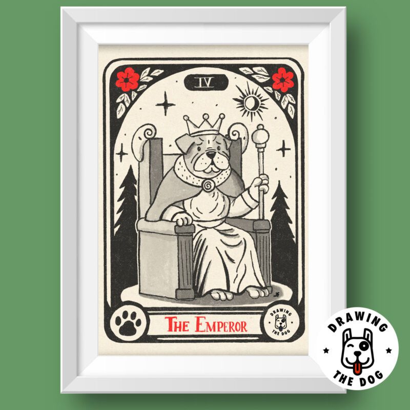Tarot Dog Emperor Art Featured