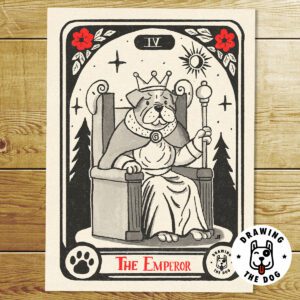 Tarot Dog Emperor Art Print