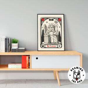 Tarot Dog Emperor Wall Decor
