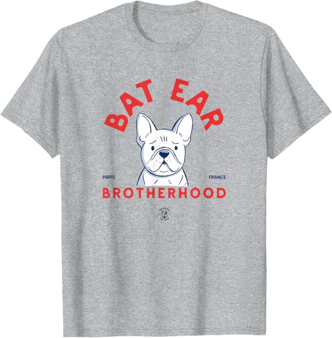 Bat Ear Brotherhood French Bulldog Drawing The Dog Heather Grey