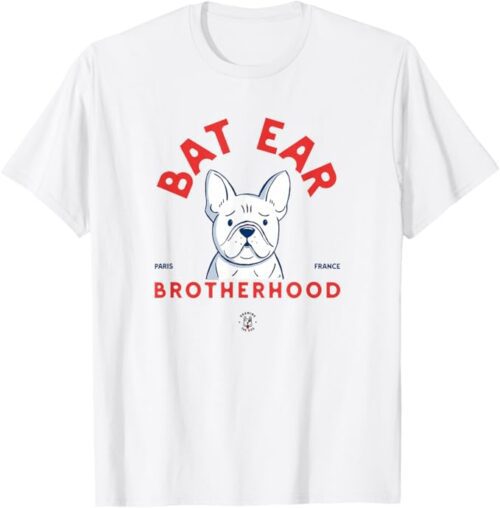 Bat Ear Brotherhood French Bulldog Drawing The Dog White