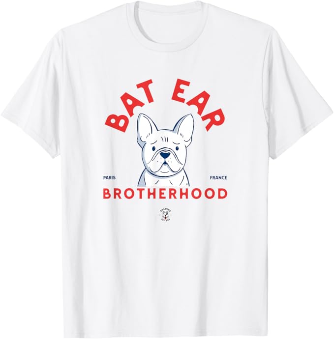Bat Ear Brotherhood French Bulldog Drawing The Dog White