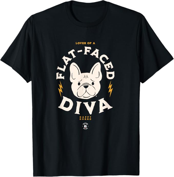 Flat Faced Diva French Bulldog Drawing The Dog Black